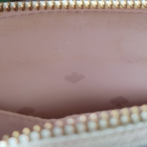 Kate Spade ♠️ White Leather & Woven Straw Dome Satchel Crossbody Gold Hardware - Picture 11 of 14